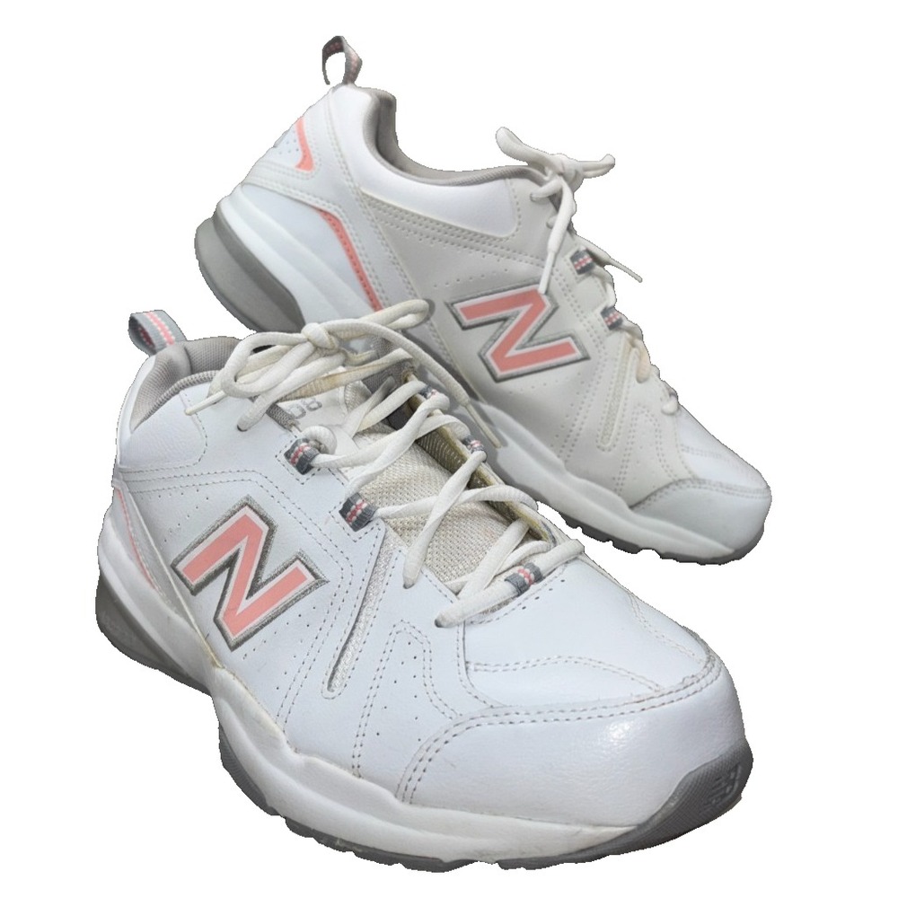New Balance 608 Women's Size 12D White Pink Training Shoes WX608WP5 Chunky